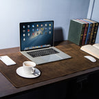 CF9011 Desk Pad Retro Crazy Horse Leather Notebook Computer Mouse Pad Oversized Anti-Slip Desktop Computer Desk Leather Pad – Wear-resistant, Leather, Non-slip