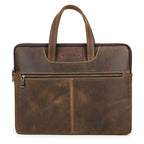 CONTACTS FAMILY CF3010 Crazy Horse Leather Multifunctional Laptop Handbag For Macbook Pro 16 Inch, For Macbook Pro 16 Inch For Macbook Pro 16 Inch