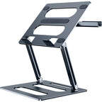 Oatsbasf Z08 Metal Notebook Support Adjustable Desktop Increase Notebook Stand, Silver, Gray – Aluminum Alloy, Non-slip Gray