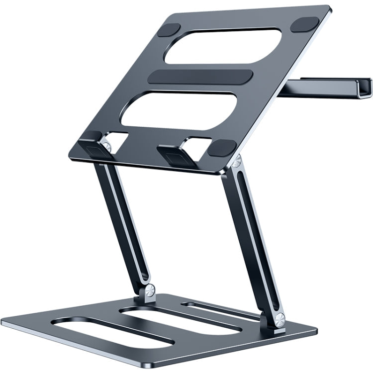 Oatsbasf Z08 Metal Notebook Support Adjustable Desktop Increase Notebook Stand, Silver, Gray – Aluminum Alloy, Non-slip Gray