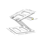 Oatsbasf Z08 Metal Notebook Support Adjustable Desktop Increase Notebook Stand, Silver, Gray – Aluminum Alloy, Non-slip