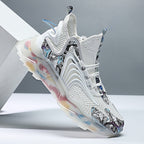 1927A Summer Hollow Flying Knit Breathable Sports Shoes Men Casual Shoes, 43, 44, 45, 46 43 White