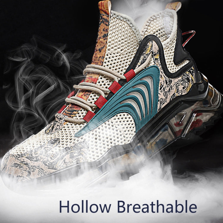 1927A Summer Hollow Flying Knit Breathable Sports Shoes Men Casual Shoes, 43, 44, 45, 46