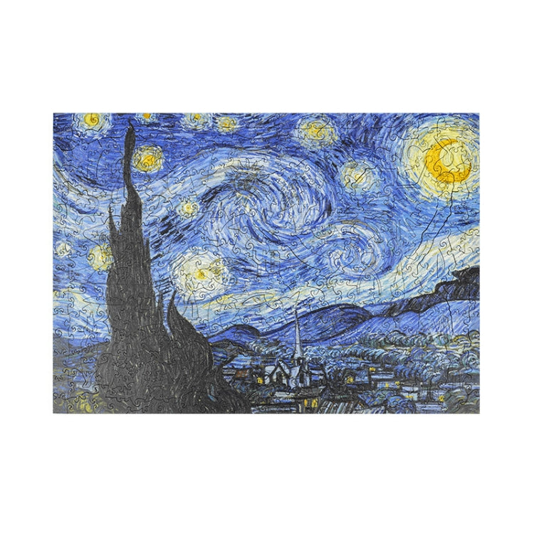 Irregular Wooden Puzzle Adult High Difficulty Creative Gift, The Starry Night The Starry Night