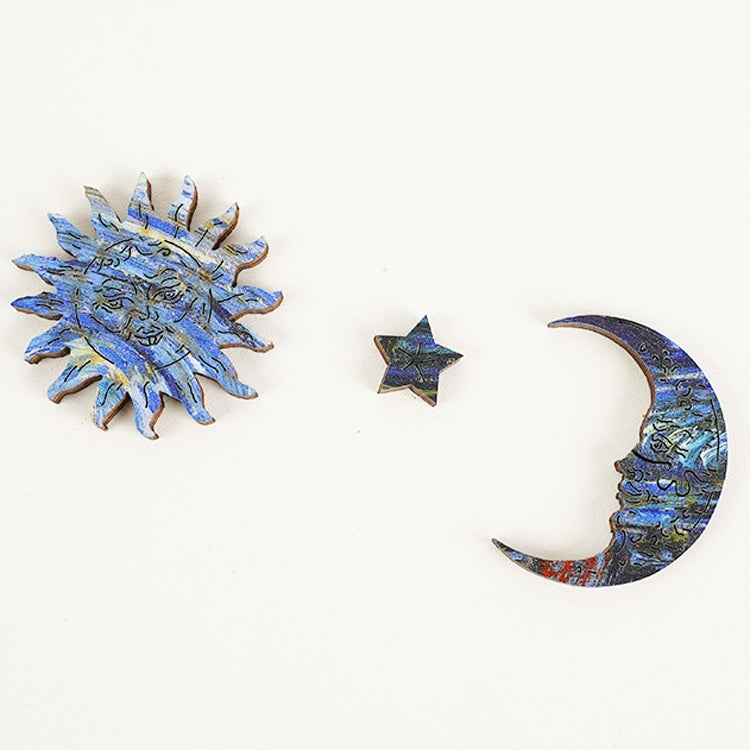 Irregular Wooden Puzzle Adult High Difficulty Creative Gift, The Starry Night
