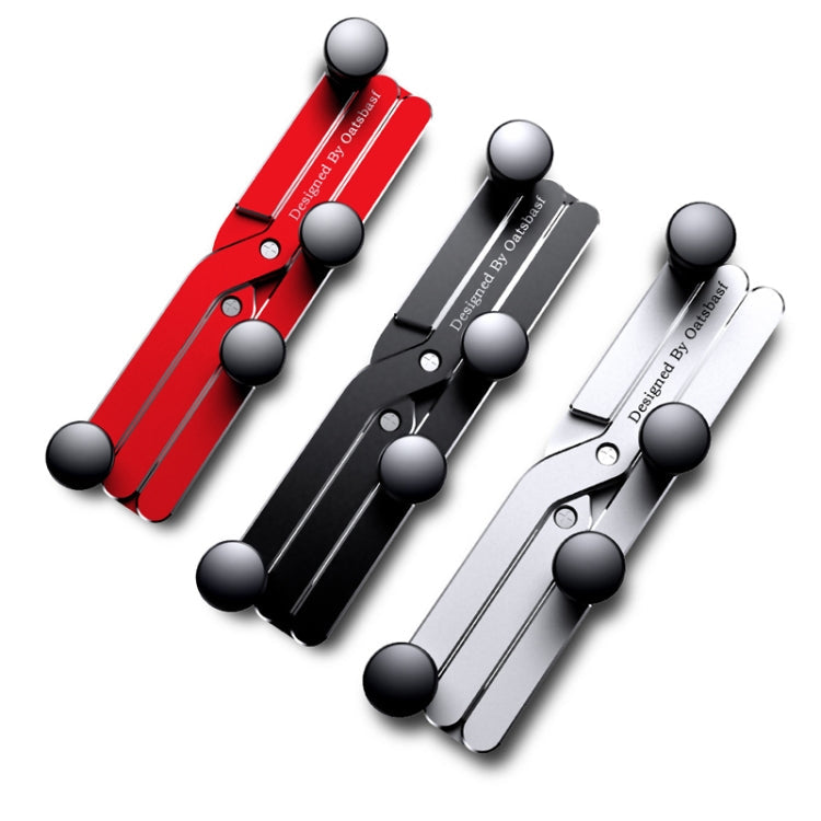 Oatsbasf 02750 Gravity Car Mobile Phone Holder In-car Navigation Buckle Bracket Air Outlet Bracket, Black, Silver, Red – Durable Build, Easy to Use