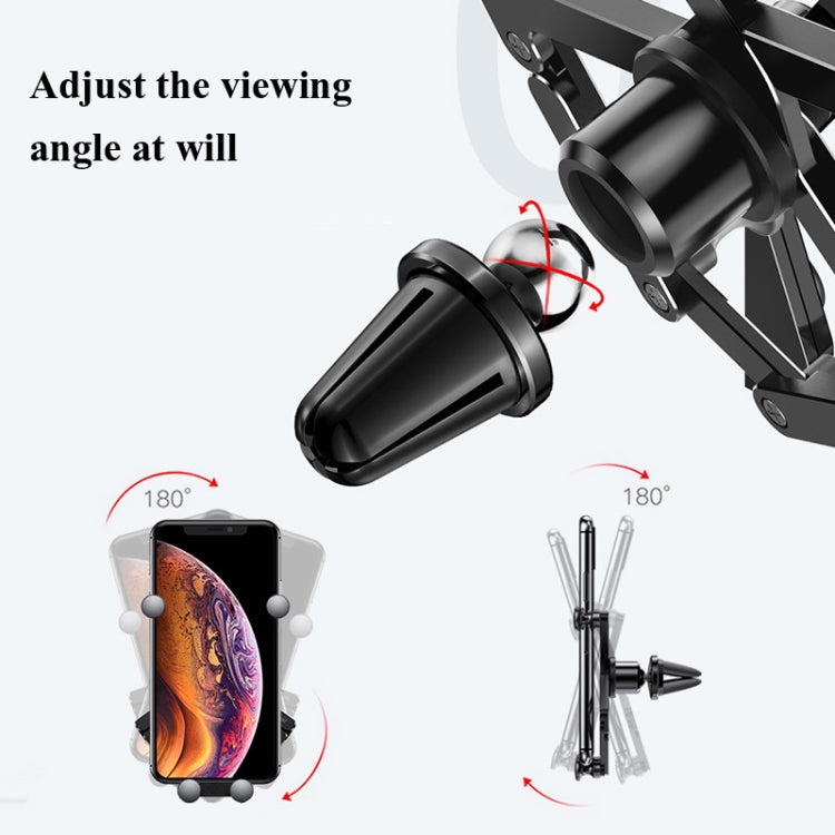 Oatsbasf 02750 Gravity Car Mobile Phone Holder In-car Navigation Buckle Bracket Air Outlet Bracket, Black, Silver, Red – Durable Build, Easy to Use