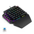 K700 44 Keys RGB Luminous Switchable Axis Gaming One-Handed Keyboard, Cable Length: 1m, Blue Shaft, Tea Shaft, Black Shaft, Red Shaft – Durable Build, Easy to Use Blue Shaft