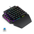 K700 44 Keys RGB Luminous Switchable Axis Gaming One-Handed Keyboard, Cable Length: 1m, Blue Shaft, Tea Shaft, Black Shaft, Red Shaft – Durable Build, Easy to Use Blue Shaft
