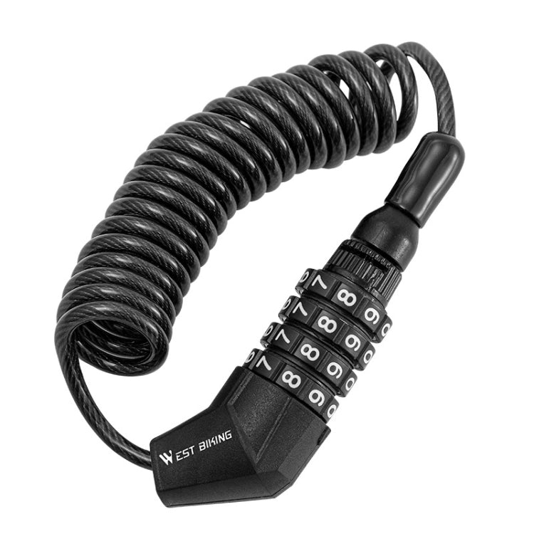 WEST BIKING YP0705063 Bicycle Lock Motorcycle Helmet Lock Anti-Theft Password Cable Lock, WEST BIKING YP0705063 – Waterproof