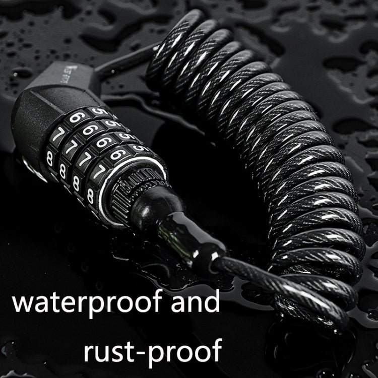 WEST BIKING YP0705063 Bicycle Lock Motorcycle Helmet Lock Anti-Theft Password Cable Lock, WEST BIKING YP0705063 – Waterproof