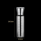 304 Stainless Steel Sea Salt Pepper Grinder Home Pepper Coffee Manual Grinding Bottle, 450ml
