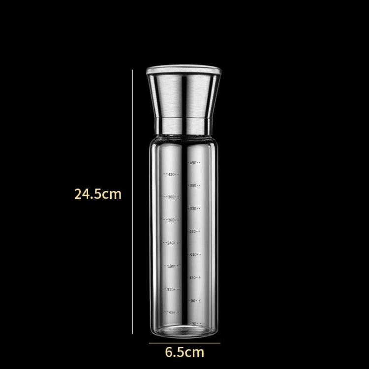 304 Stainless Steel Sea Salt Pepper Grinder Home Pepper Coffee Manual Grinding Bottle, 450ml