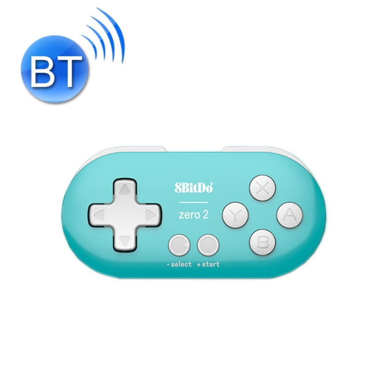 8Bitdo Zero2 Wireless Bluetooth Mini Handle For Switch / Windows / Android / MacOS / Steam / Respeberr, Yellow, Blue Green, Pink – Lanyard, Bluetooth Blue Green