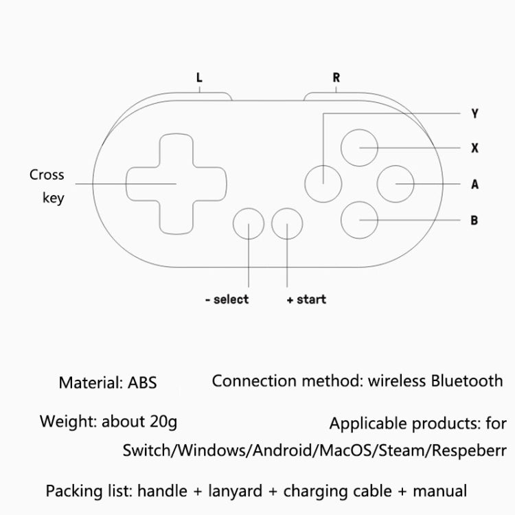 8Bitdo Zero2 Wireless Bluetooth Mini Handle For Switch / Windows / Android / MacOS / Steam / Respeberr, Yellow, Blue Green, Pink – Lanyard, Bluetooth