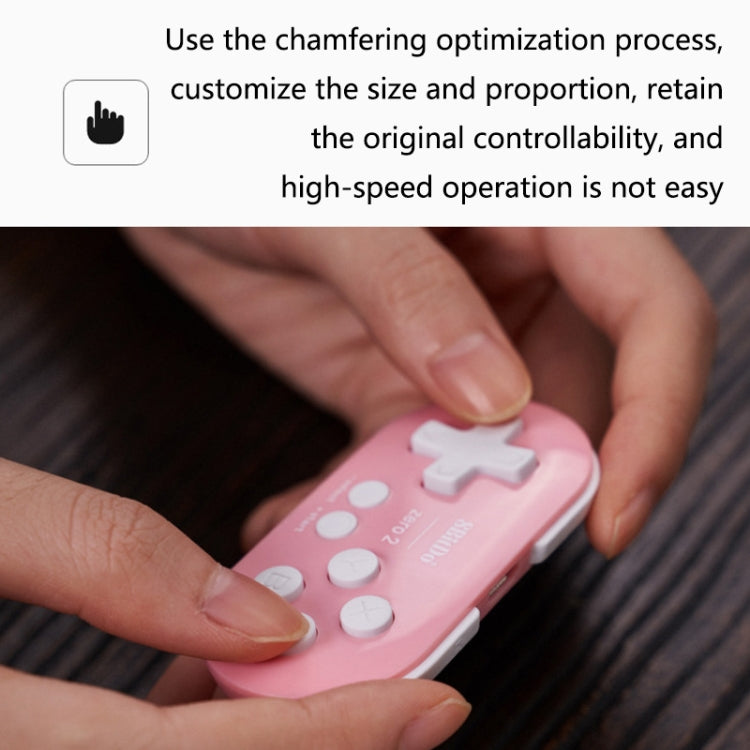 8Bitdo Zero2 Wireless Bluetooth Mini Handle For Switch / Windows / Android / MacOS / Steam / Respeberr, Yellow, Blue Green, Pink – Lanyard, Bluetooth