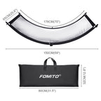 FOMITO U-Shaped Curved Photo Studio Reflector Board 4 In 1 Gold Silver White Black Reflective Board, U-Shaped 4 in 1