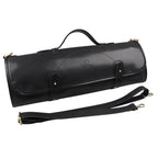 WESSLECO Chef Knife Storage Bag Portable Roll Knife Storage Bag, Portable Roll Black, WESSLECO Brown Portable Roll Black Black