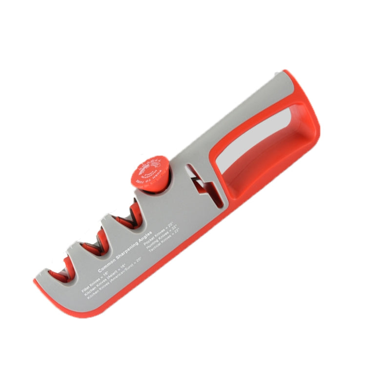 4- In-1 Adjustable Manual Knife Sharpener Multifunctional Knife Sharpener, 4 in 1 (Black Red), 4 in 1 (Gray Red) – Durable Build, Easy to Use 4 in 1 (Gray Red) Gray Red