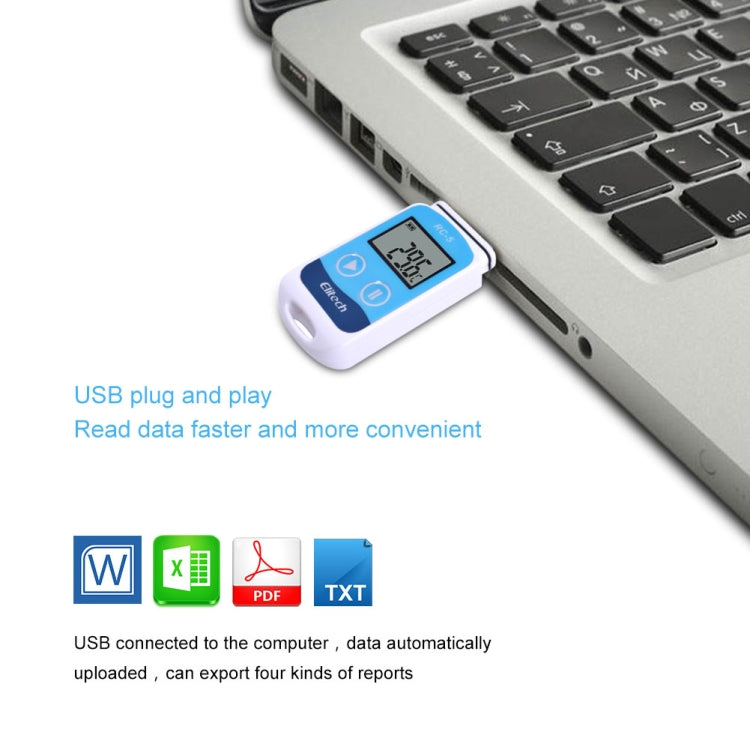 TTE35065 Digital USB Temperature Data Logger for Warehouse Storage, Refrigerated, Cold Storage and Laboratory, TTE35065 – TPU