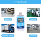 TTE35065 Digital USB Temperature Data Logger for Warehouse Storage, Refrigerated, Cold Storage and Laboratory, TTE35065 – TPU
