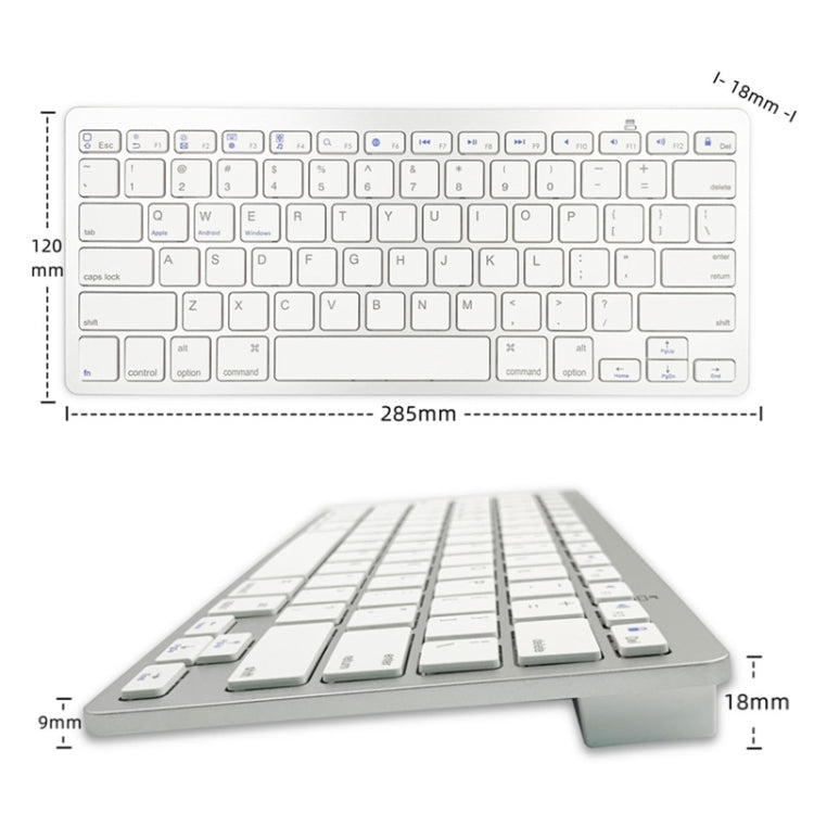 X5 Bluetooth 3.0 Wireless 78 Keys Foreign Language Small Language Keyboard, Italian, Traditional Brace, English, Thai – Bluetooth