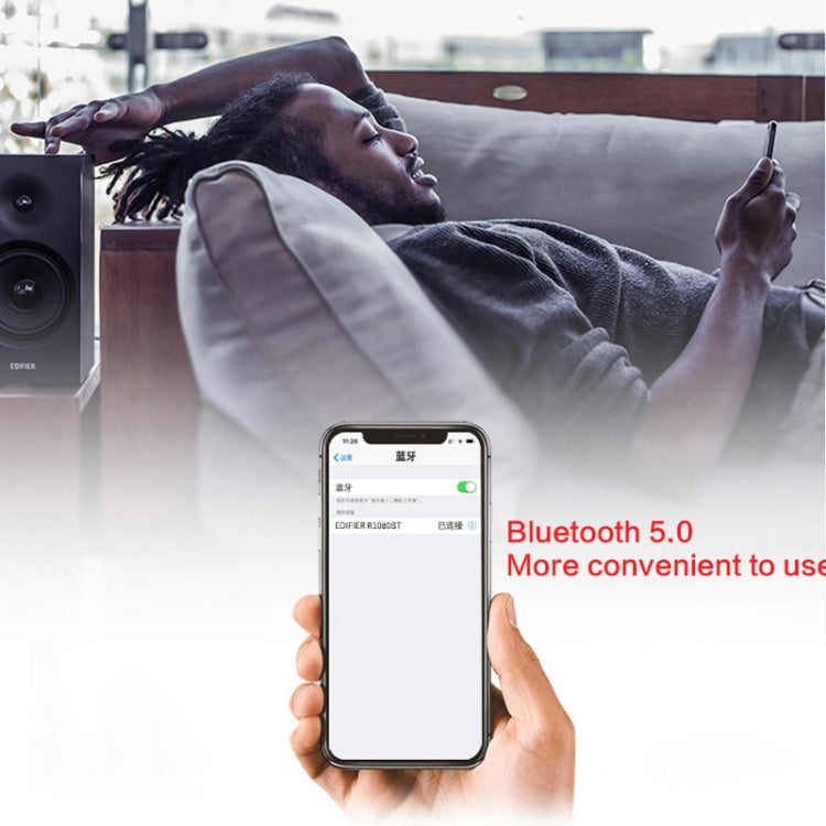 Edifier R1080BT Bluetooth Desktop Speaker, US Plug, R1080BT White, R1080BT Black – Bluetooth, 4K