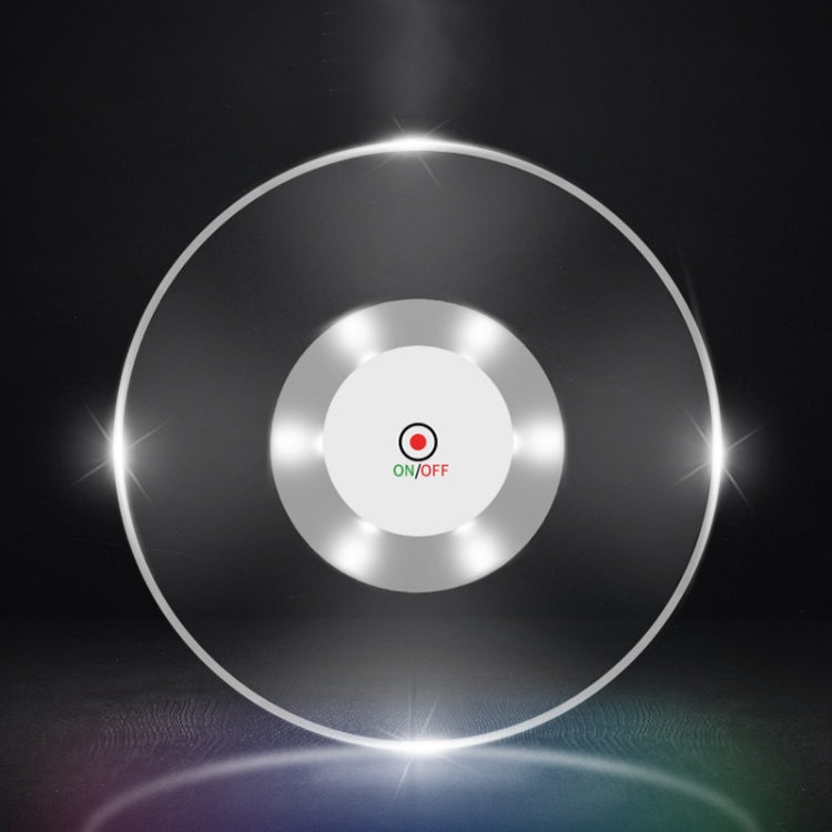 LED Flashing Coaster Bar KTV Cocktail Base Light Luminous Coaster, Round White Light, Round Color Light, Upgrade Anti-slip Round White Light, Upgrade Anti-slip Round Color Light Round White Light
