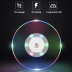 LED Flashing Coaster Bar KTV Cocktail Base Light Luminous Coaster, Round White Light, Round Color Light, Upgrade Anti-slip Round White Light, Upgrade Anti-slip Round Color Light