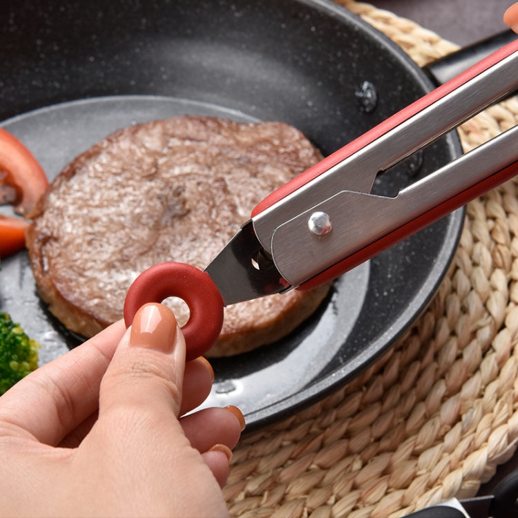 Stainless Steel Silicone Food Spatula Food Clip Barbecue Steak Clip Barbecue Baking Tool, Size: 9 Inch (Random Color Delivery), 9 Inch (Random Color Delivery), 12 Inch (Random Color Delivery), 9 Inch With Bracket(Random Color Delivery)... – Durable...