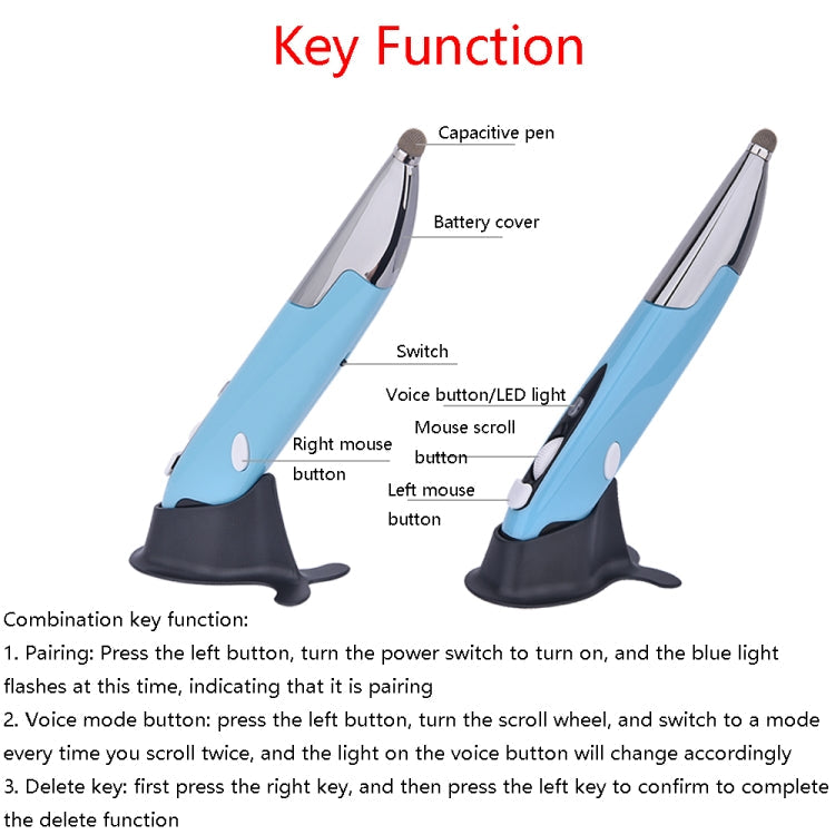 PR-06S Voice Control AI Wis Mouse Handwriting Wireless Mouse, Red, Blue, Silver Gray – Durable Build, Easy to Use