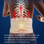 Lumbar Spine Inflated Traction Belt Lumbar Disc Pneumatic Waist Protective Belt, Deep Blue