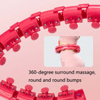 Weighted Fitness Hoop Abdomen Circle, Specification:, 19 Knots (Pink), 19 Knots (Blue), 28 Knots (Purple), 28 Knots (Pink), 28 Knots (Blue)