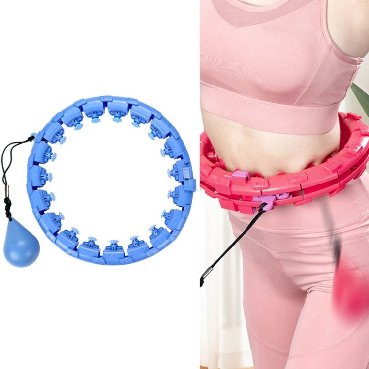 Weighted Fitness Hoop Abdomen Circle, Specification:, 19 Knots (Pink), 19 Knots (Blue), 28 Knots (Purple), 28 Knots (Pink), 28 Knots (Blue) – Durable Build, Easy to Use 19 Knots (Blue)