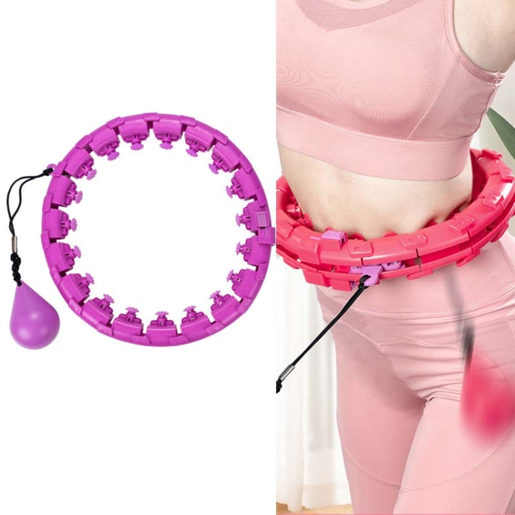 Weighted Fitness Hoop Abdomen Circle, Specification:, 19 Knots (Pink), 19 Knots (Blue), 28 Knots (Purple), 28 Knots (Pink), 28 Knots (Blue) – Durable Build, Easy to Use 28 Knots (Purple)