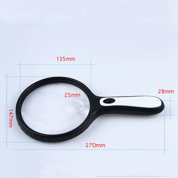 XT-4986E Handheld With Light Magnifier 10 Times Acrylic Lens Portable Magnifying Glass, XT-4986E – Durable Build, Easy to Use