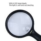 XT-4986E Handheld With Light Magnifier 10 Times Acrylic Lens Portable Magnifying Glass, XT-4986E – Durable Build, Easy to Use