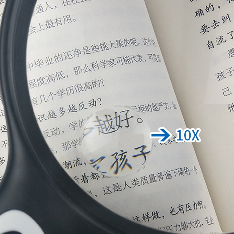 XT-4986E Handheld With Light Magnifier 10 Times Acrylic Lens Portable Magnifying Glass, XT-4986E – Durable Build, Easy to Use