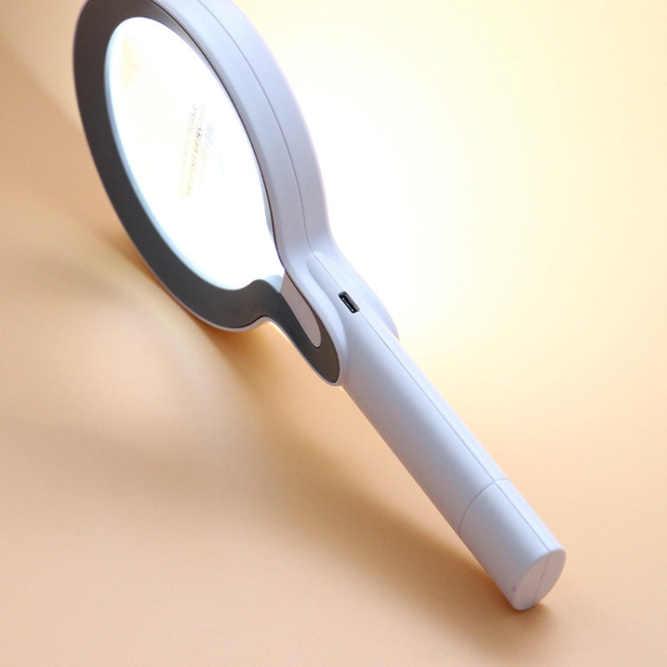 XT-8013 With 29 LED Lights 3 Gelling Touch Switch Magnifier 2 Times / 13 Times Hand-Held Magnifying Glass, XT-8013 (White+Gray), XT-8013(White+Dark Blue)