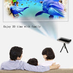 C6 1G+8G Android System Intelligent DLP HD Mini Projector Portable Home Mobile Phone Projector，, US Plug (Black), EU Plug (Black), UK Plug (Black), AU Plug (Black), US Plug (White), AU Plug (White)