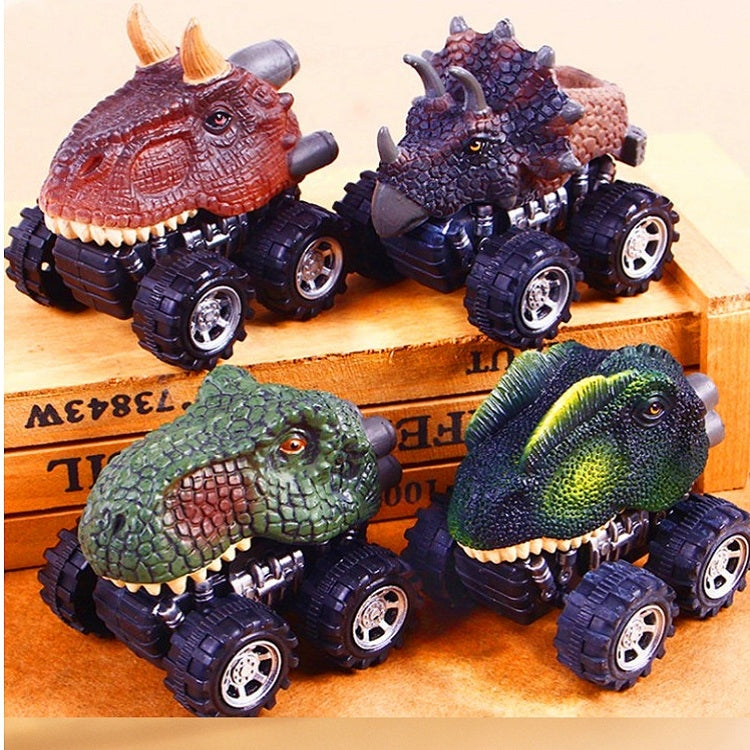 3 PCS Children's Gift Dinosaur Toy Car Model Pull Back Mini Toy Car