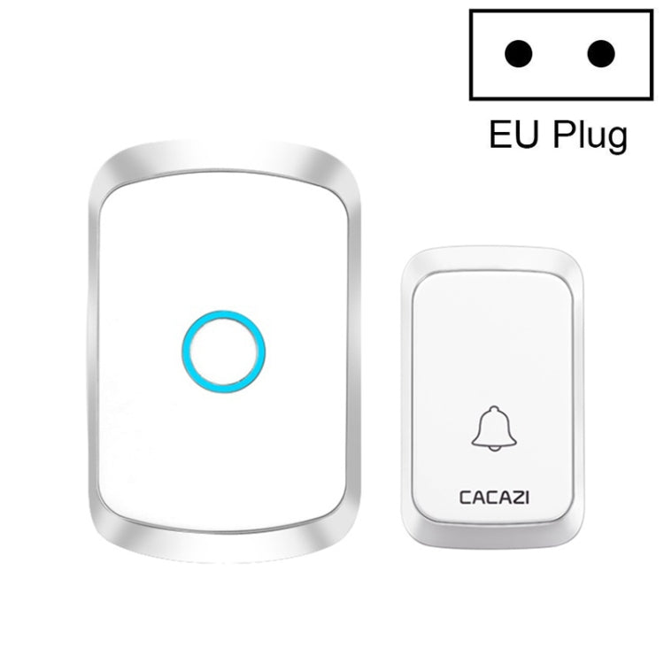 CACAZI A50 1 For 1 Wireless Music Doorbell without Battery, US Plug, EU Plug, UK Plug – Durable Build, Easy to Use EU Plug White