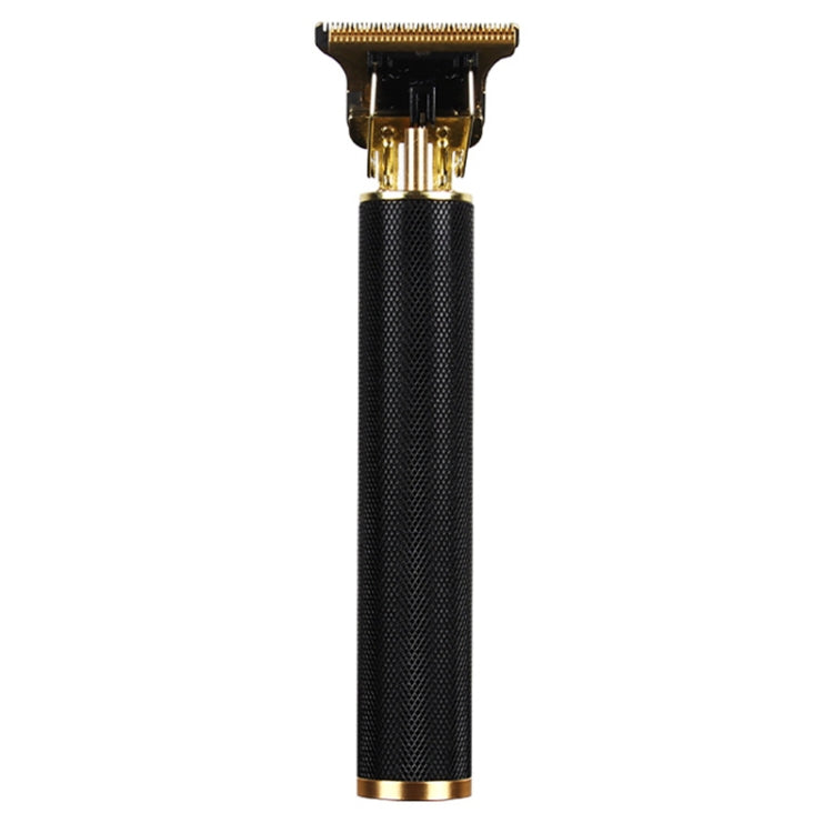 Hollow T-Shaped Steel Head Hair Trimmer USB Charging Carving Electric Hair Clipper, Steel Head (Gold), Steel Head (Silver), Steel Head (Gradient), Steel Head (Black) – Non-slip Steel Head (Black)