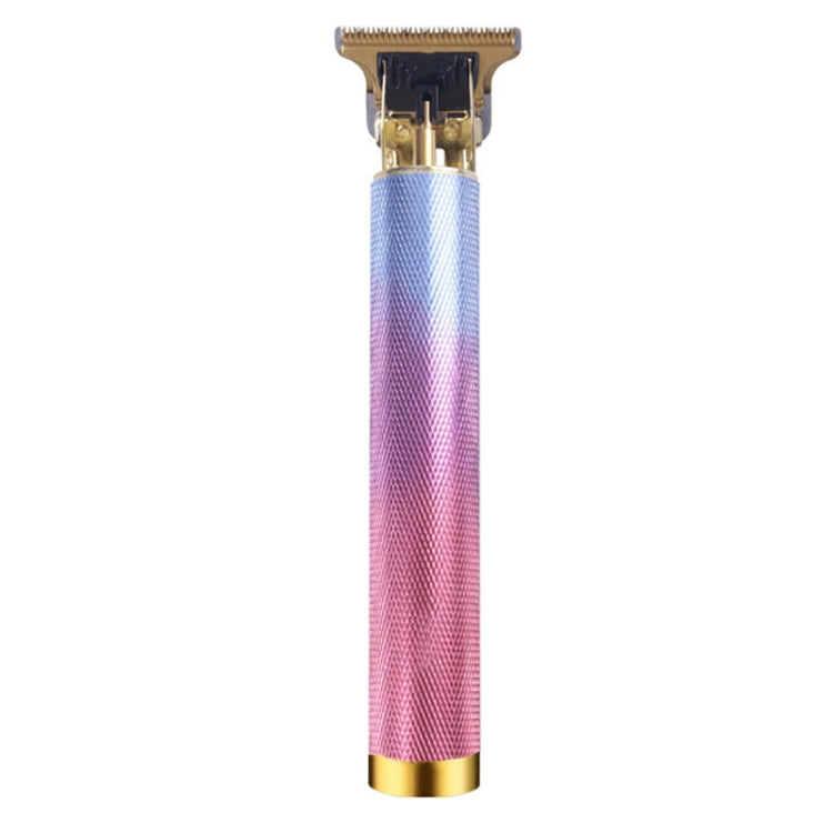Hollow T-Shaped Steel Head Hair Trimmer USB Charging Carving Electric Hair Clipper, Steel Head (Gold), Steel Head (Silver), Steel Head (Gradient), Steel Head (Black) – Non-slip Steel Head (Gradient)