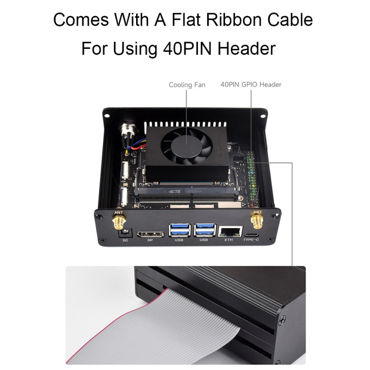 Waveshare 25334 For Jetson Orin Aluminum Alloy Case With Camera Holder, 25334