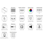 Waveshare 13.3 Inch 2K 2560×1440 HDMI/Type-C Display Interface AMOLED Touch Display, US Plug, EU Plug, UK Plug