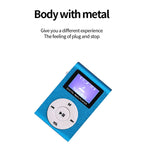 Mini Lavalier Metal MP3 Music Player with Screen, With 128M Memory Card