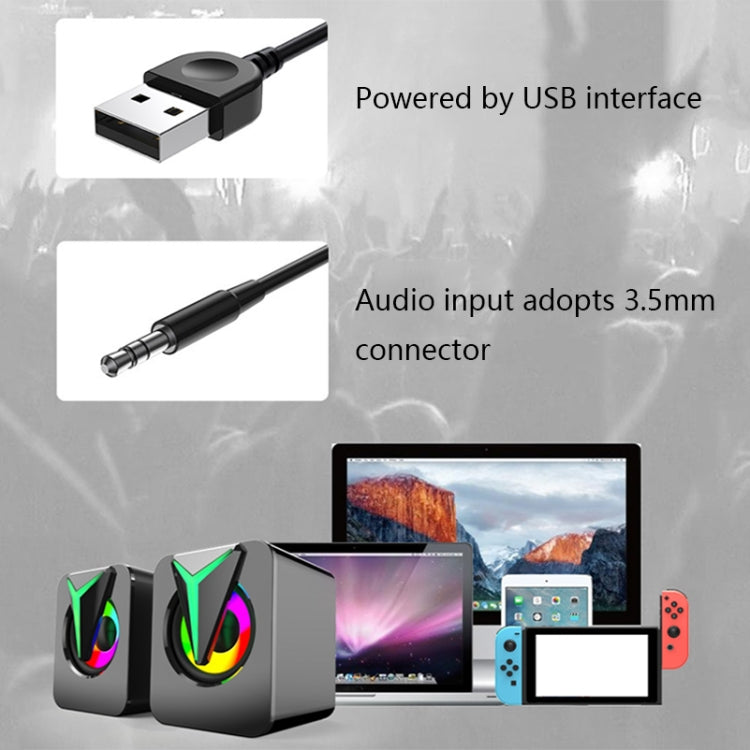 FT-25-1 RGB Colorful Lighting Desktop Computer Speaker – TPU