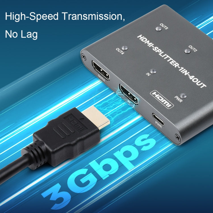 Waveshare 23738 4K HDMI Splitter, 1 In 4 Out, Share One HDMI Source, 23738 – TPU, 4K
