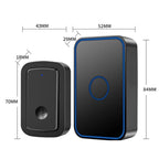 CACAZI A19 One Button Three Receivers Wireless Music Doorbell without Battery, 1 For 3 US, 1 For 3 EU, 1 For 3 UK